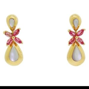 Kabana 14k Gold Gemstone Drop Earrings